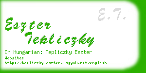 eszter tepliczky business card